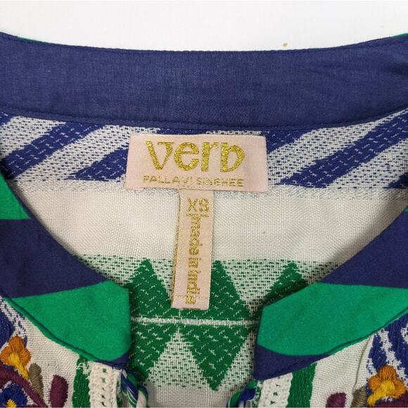 Anthropologie Verb Pallavi Singhee Sylvia Babydoll Blouse Top Womens XS - Picture 8 of 12